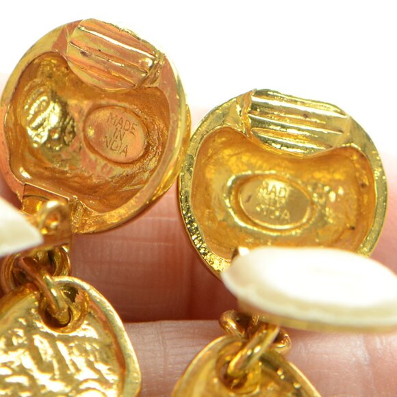 Oscar de la Renta Polished Gold Large Monkey Earrings - Picture 3 of 6